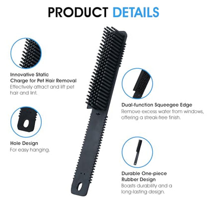 Nanoskin Rubber Pet Hair Brush [85-600],Black