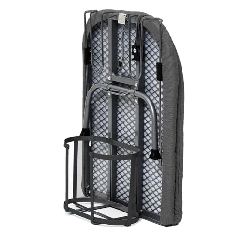 RAINHOL Black Foldable Tabletop Ironing Board with Iron Holder - color: Black, size: Steel Mesh with Iron Holder