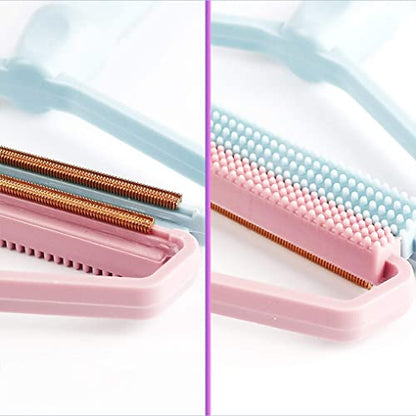 2 Pack Portable Lint Remover, Manual Fabric Shaver, Reusable Pet Hair Remover for Carpet, Clothing, Furniture, Couch Blue Pink 2pcs - color: Blue Pink 2pcs