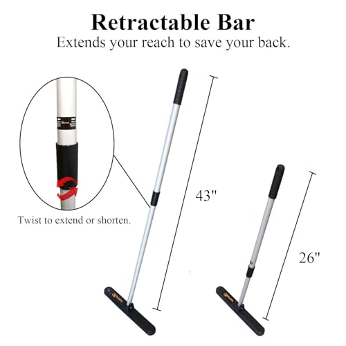 14-inch 60Lbs Heavy Duty Telescoping Magnetic Sweeper Pickup Tool - size: 14-inch / 60Lbs Pull