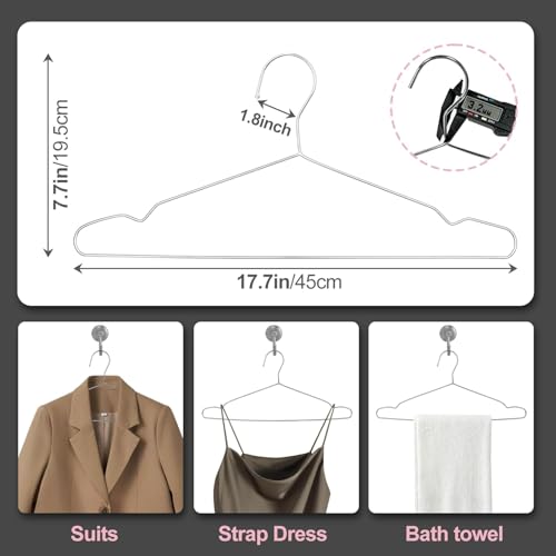 18" Stainless Steel Metal Hangers, 80 Pack Heavy Duty for Clothes - color: Silver-18inch, size: 80 PACK