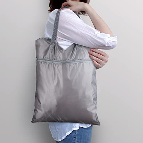 Oudain 2 Pcs Travel Laundry Bags Waterproof Dirty Clothes Bag, Black, Gray - color: Black, Gray