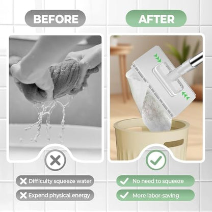 Wall Cleaner Mop for Hard-to-Reach Areas | Zero-Touch Cloth Changing | 39" Extendable Handle 360° Swivel Head Multi-Surface Dust Mop for Bathroom Wall Floor Gap Cleaning (1 mini mop+5 Cloths) - size: 1 mini mop+5 cloths