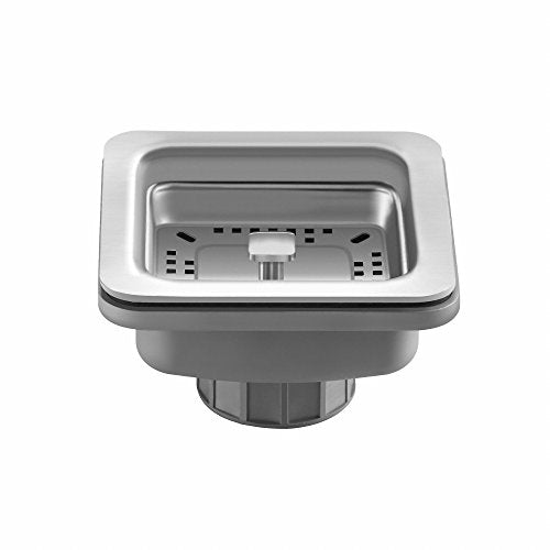 KRAUS Stainless Steel Pax Strainer, ST-3 - style: Square Drain Assembly w/ Strainer