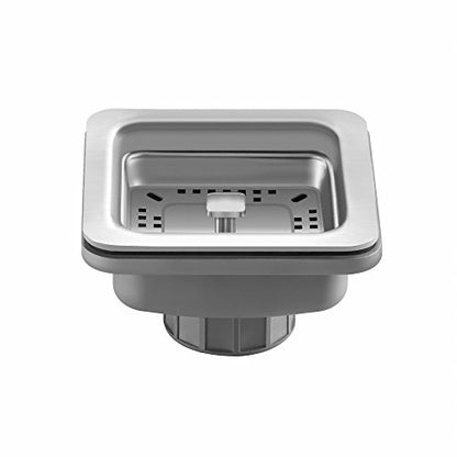 KRAUS Stainless Steel Pax Strainer, ST-3 - style: Square Drain Assembly w/ Strainer
