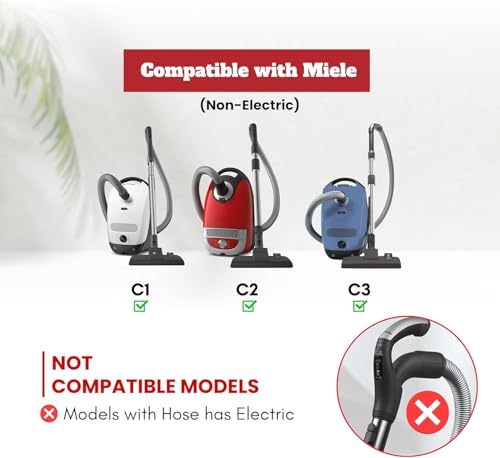 GHAMADE for Miele, Turbo Brush Head Replacement | Easy Pet Hair Removal | Vacuum Attachments for Low Carpet, Area Rugs, Tile & Hard Floors | Pet Hair Vacuum Attachments - Hardwood Floor Attachment