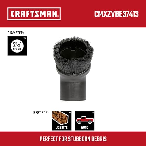 CRAFTSMAN CMXZVBE37413 2-1/2 in. Dusting Brush Wet Dry Vac Shop Attachment - style: Dusting Brush