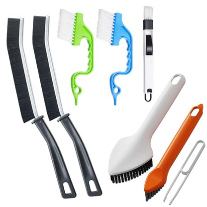 Crevice Cleaning Brush, Hard Bristle Crevice Cleaning Brushes, 3 in 1 Cleaning Brushes for Household Use Multifunctional Gap Cleaning Brush for Bathroom Kitchen Window Groove Corner Small Spaces