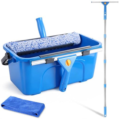Window Cleaning Washing Kit with 3 Gallon Bucket,Classic