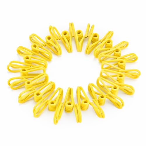 Mr. Pen- PVC-Coated Utility Clips, 2 Inch, 18 Pack, Yellow - color: Yellow