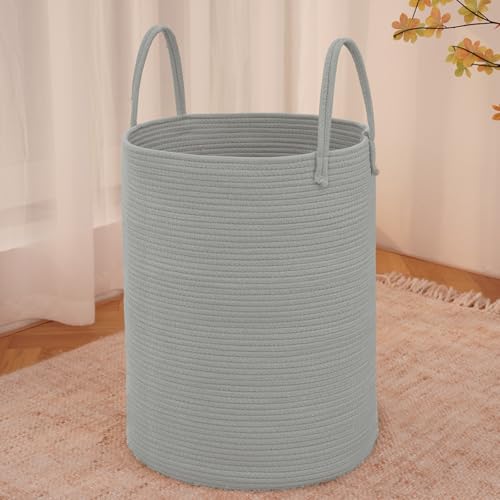 JMvicyroam 100L Cotton Rope Laundry Basket Hamper, Grey - color: Grey, size: 100L