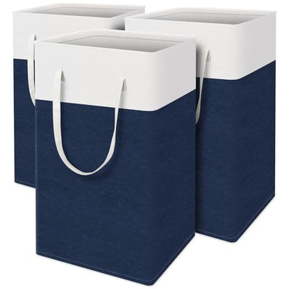 TasticTotes Laundry Basket 3-Pack, Laundry Hamper, 88L-Blue - color: Blue, size: 88L
