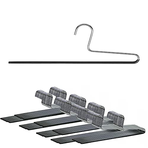 Mawa by Reston Lloyd Non-Slip Space Saving Clothes Hanger with Single Rod for Pants, Style KH/1, Set of 160, Black - color: Set of 160, size: Black