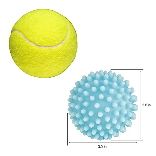 Dryer Balls 4 Pack - Non-Toxic Reusable Dryer Balls (Light Blue) - color: Light Blue