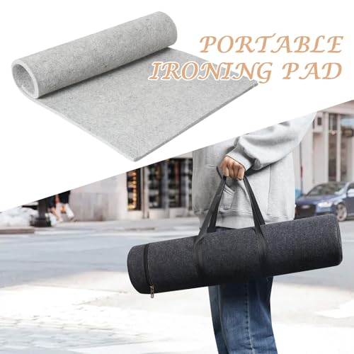 Wool Pressing Mat for Quilting, 24" X 60" Portable Wool Ironing Mat 100% Felted Wool Iron Board for Quilters, Great for Quilting & Sewing Projects - size: 24" x 60"
