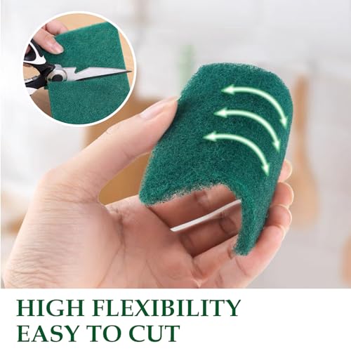 Heavy Duty Scrubbing Pads for Cleaning 6 x 4 x 0.31inch Dish Scrubber Pads Reusable Household Green Scrubbing Pads,Scotch Brite Pads, for Dishes, Kitchen Scrubbers & Metal Grills (10Pcs) - size: 10pcs