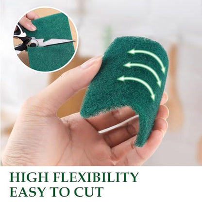 Heavy Duty Scrubbing Pads for Cleaning 6 x 4 x 0.31inch Dish Scrubber Pads Reusable Household Green Scrubbing Pads,Scotch Brite Pads, for Dishes, Kitchen Scrubbers & Metal Grills (10Pcs) - size: 10pcs