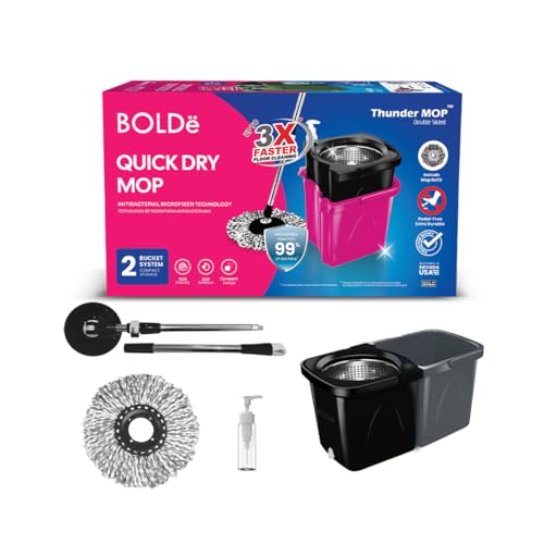 Thunder Mop Spin System Double-Sided, Black/Grey - color: Black/Grey