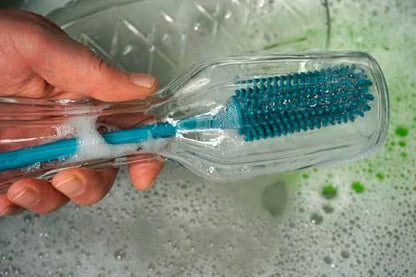 RSVP International Kitchen Scrubber Collection Dishwasher Safe, Silicone Bottle Brush, 12.5", Turquoise - color: Turquoise, size: Silicone Bottle Brush, 12.5"
