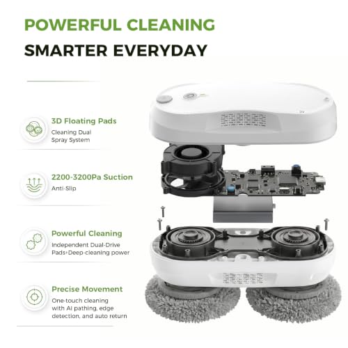 KKI Window Cleaning Robot, Auto-Dual Spray,for High-Rise Windows 4min/㎡ - color: White-gray