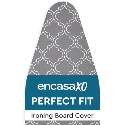 Encasa XO Ironing Board Cover and Pad 54"x15" Large, Thick Felt - color: Grey Tiles, size: Large (54"x15")