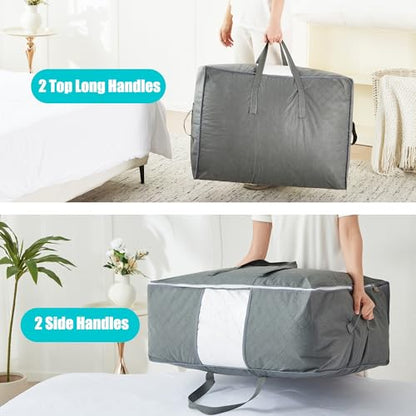 105L Extra Large Storage Bag for Blankets Comforters Bedding Clothes Pillow - size: 2pack