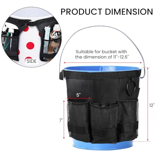 5 Gallon Bucket Tool Organizer, Bucket Storage Bag with Compartments