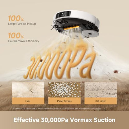 dreame L60 Ultra PE Robot Vacuum and Mop with 220+ Object Recognition - color: White, size: L60 Ultra PE