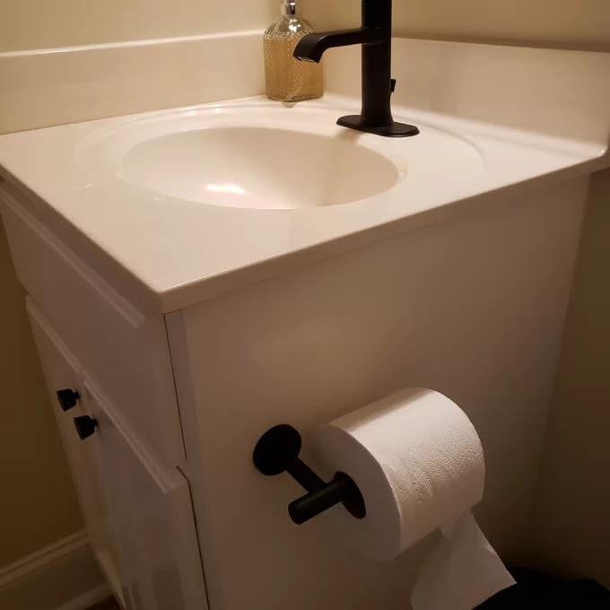 USHOWER Matte Black Toilet Paper Holder - color: Matte Black
