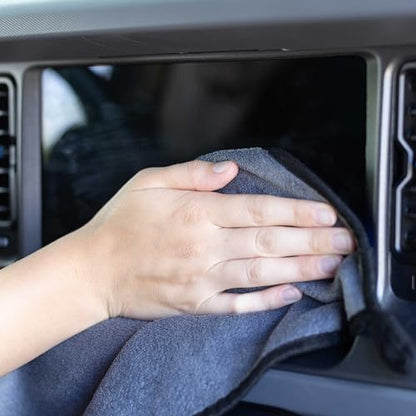 4 Pack Microfiber Detailing Cloths - Lint Free, Scratch Free - for Interior and Exterior Car Detailing (11.81" × 15.75")