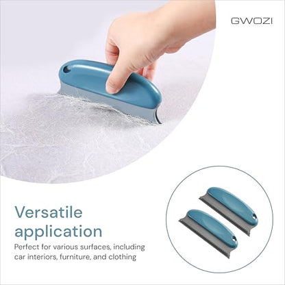 Pet Hair Remover for Car - Carpet Hair Removal Tool with Handle Plastic - Pet Hair Scraper for Cleaning Beds, Sofa, Clothes - Brush Dog Hair Remover for Car Detailing, 2 Pcs