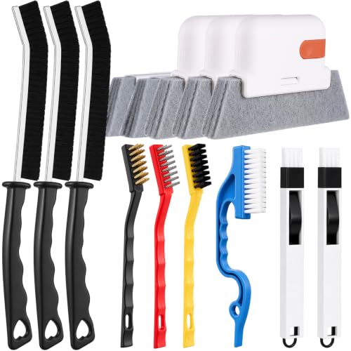 Window Sill Cleaner Tool - 14 Pcs Magic Door Window Track Cleaning Tool Kit - size: 14 PCS