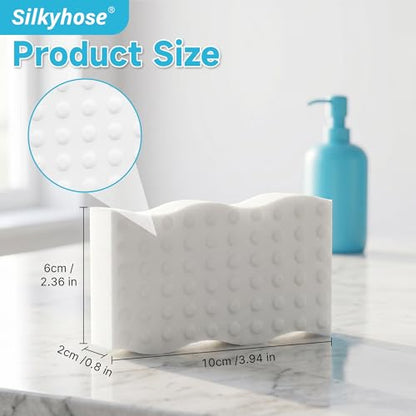 Silkyhose 30 Pack Melamine Sponge, 2X Density Magic Cleaning Eraser