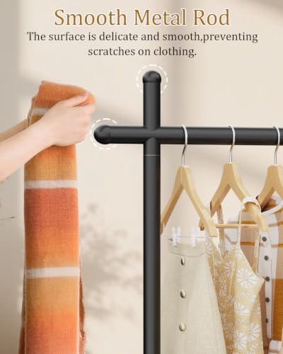 Industrial Clothes Racks,Metal Garment Trees,68.9in,Black,Small - color: Black, size: 19.7*11.8*68.9in