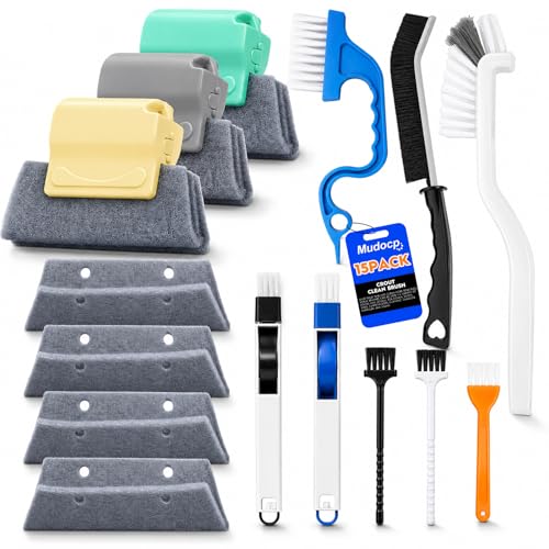 Window Track Cleaner, 15 PCS Crevice Cleaning Brush Kit