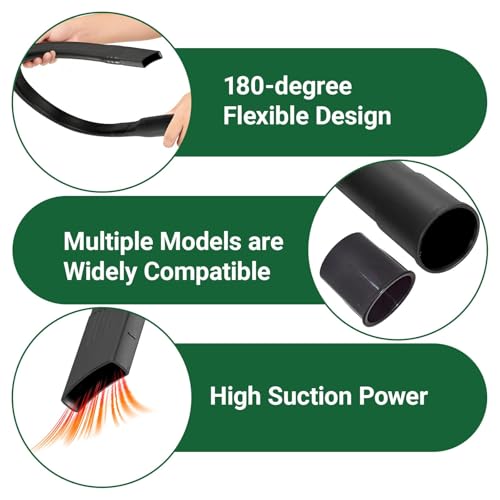 EZ SPARES Flexible Vacuum Crevice Attachment,Crevice Tool,25-inch Crevice Brush Tool Kit for Most 1-1/4" and 1-3/8"(32mm-35mm)Vacuum Hoses,Reach Deep Into Hidden Spaces(with An Adapter and Mini Brush) - color: Crevice Tool