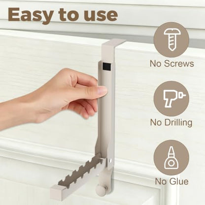 Over The Door Hanger & Drying Rack - color: Beige-2(M2)