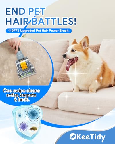 Upgraded Pet Hair Power Brush Attachment for Shark Navigator NV350 NV351 - color: 1 brush head + 1 adapter