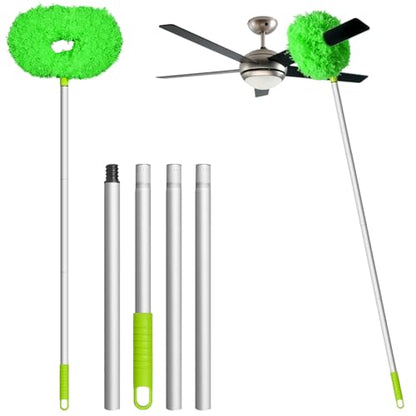 Eunice Ceiling Fan Cleaner Duster with Extension Pole, Green 4.2FT - color: Green, size: 4.2FT