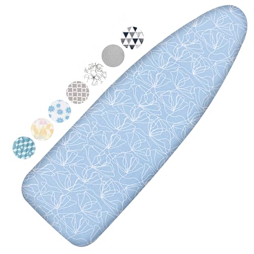 Ironing Board Cover and Pad, 18x49 Extra Wide, Scorch Resistant - color: Sky Blue, size: 18" x 49"