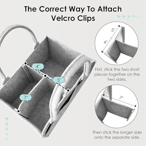 HIPHOP PANDA 2-Pack Diaper Caddy Organizer - Newborn Essentials Baby Registry Must Haves - Sturdy Nursery Storage Bin & Portable Car Caddy for Diapers & Wipes - Grey/Oatmeal Gift Set - color: Oatmeal and Grey, size: Regular