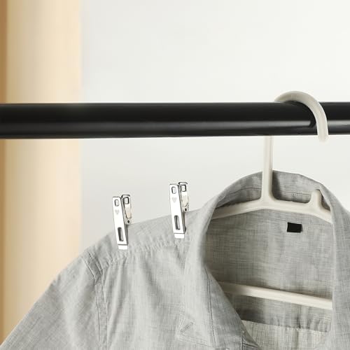 20 Pack Stainless Steel Clothes Pins, Heavy Duty Wire Clothespins for Hanging Laundry, Mini Metal Clips for Outdoor Use, Food Snack Bag Chip Clips, Rust-Resistant Pegs for Clotheslines