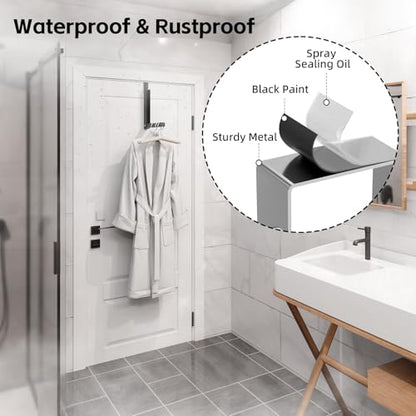 Over the Door Hanger, 2 Pack Foldable Over Door Drying Rack for Laundry - color: Black