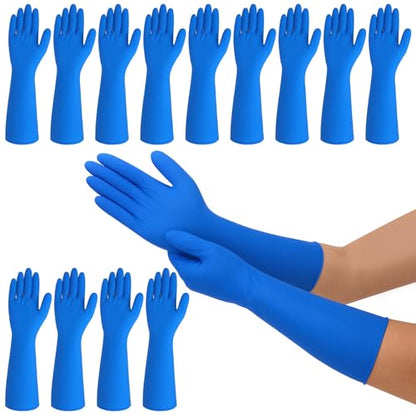 50 Counts 16" Long Disposable Nitrile Gloves,Blue,L - color: Blue, size: Large