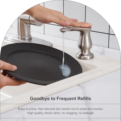 GAGALIFE Kitchen Sink Soap Dispenser Brushed Nickel, G0086BN-G - color: Brushed Nickel, size: with Hose