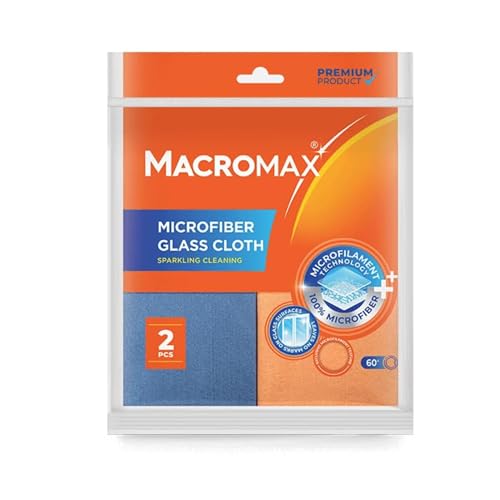 Macro Max Microfiber Glass Cloths 20 Pack, Streak Free Window