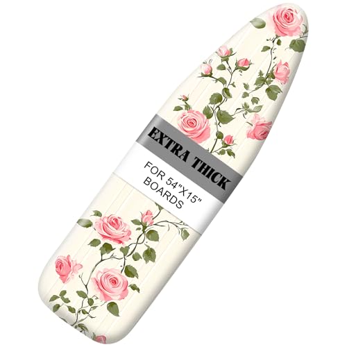 Ironing Board Cover 15"x54"，Standard Ironing Board Replacement Cover，Easy Fit - color: Light Beige, size: 15"x54"