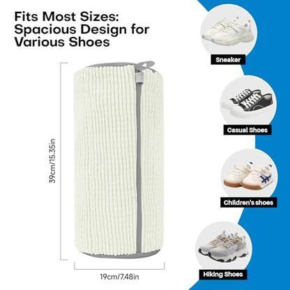 Shoe Washing Machine Bag: Laundry Shoe Bag for Washer and Dryer - 2pc Reusable Shoe Cleaning Bag for Sneaker Tennis Shoes Unstain Cleaner Kit(Cream 2 Pcs) - color: Cream 2pcs