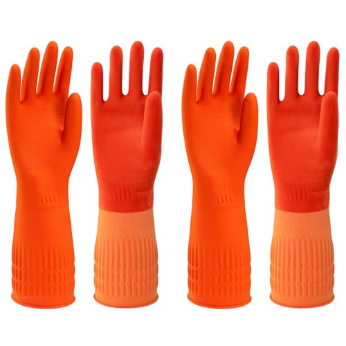 North Tower Kitchen Washing Room Gloves Fleece Lined 15",2 Pairs Large - size: Large（38cm）