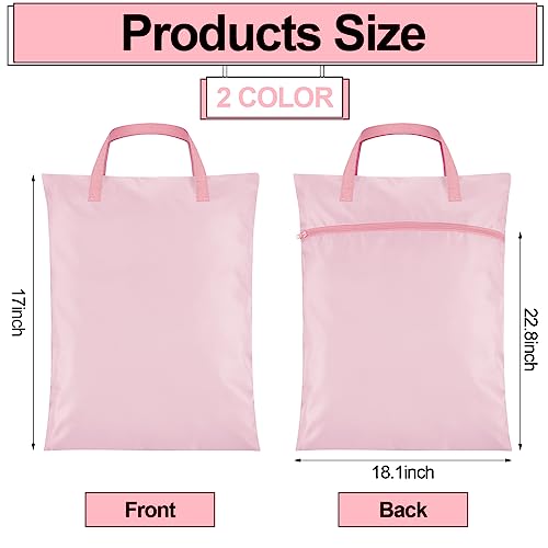 Oudain 2 Pcs Travel Laundry Bags Waterproof Dirty Clothes Bag, Pink - color: Pink